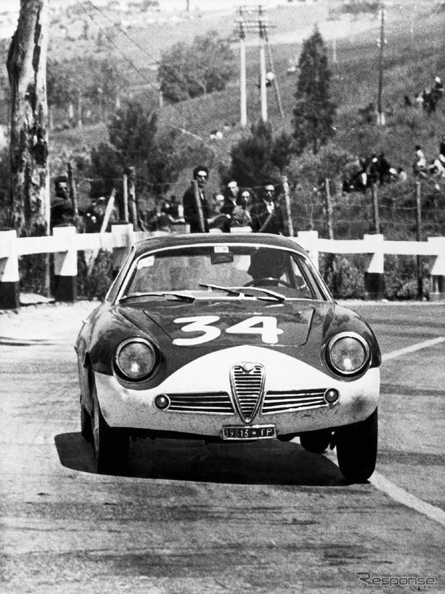 ラリーを走るジュリエッタSZ（1962年）