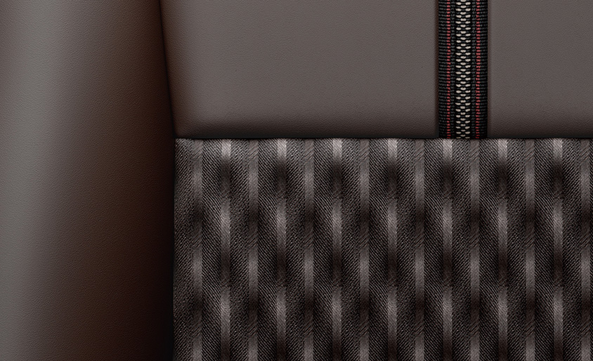 Zグレード ダークブラウン内装+ファブリックのシート