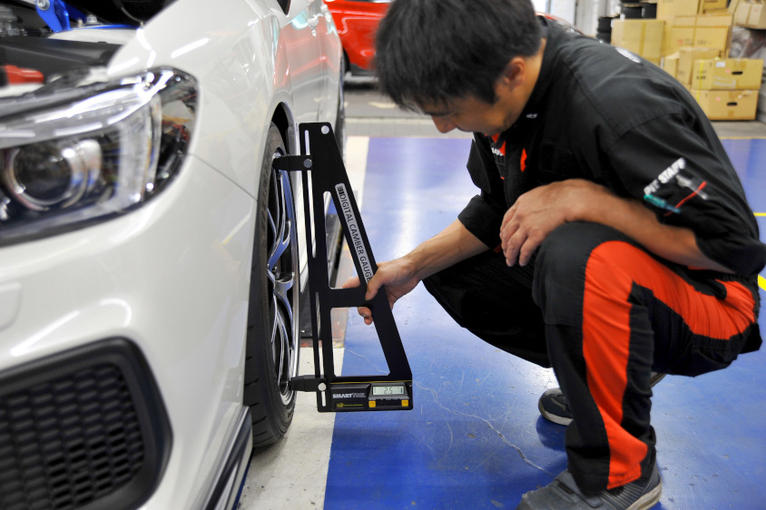 アライメントを調整している様子