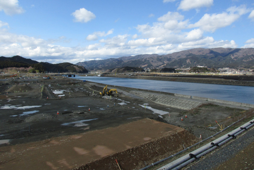 2019年当時の前高田旧中心部