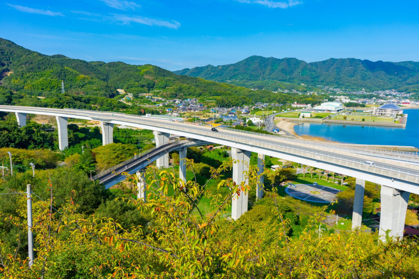 多々羅大橋展望台からのしなまみ海道の風景