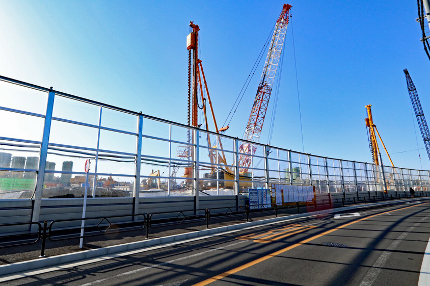東京都三鷹市の外環道の建設の様子（2018年当時）