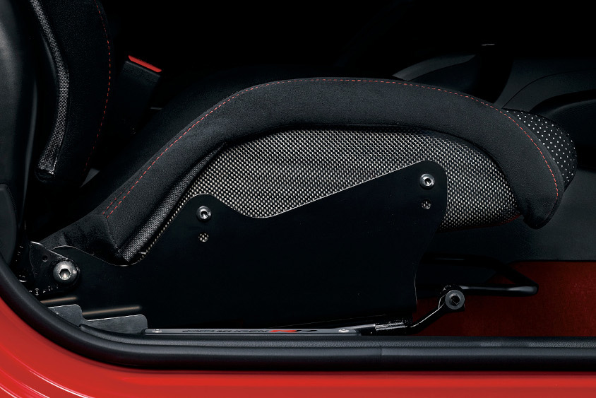 シビックMUGEN RRのレカロシートは高さの調節も可能