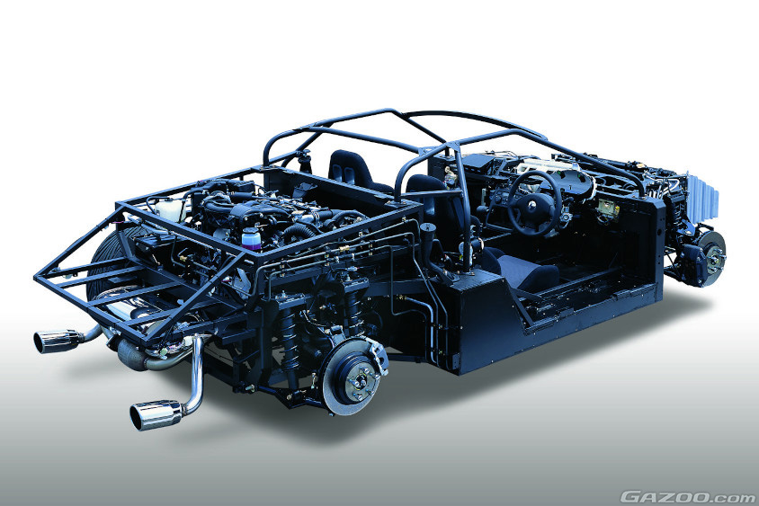 ミツオカ・オロチのモノコックボディの透過図