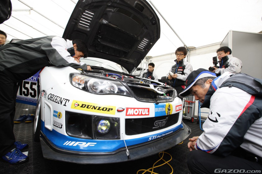 2011年にニュル24時間レースでSP3Tクラス優勝(総合21位)を勝ち取ったSUBARU WRX STI 4ドア(GVB型)