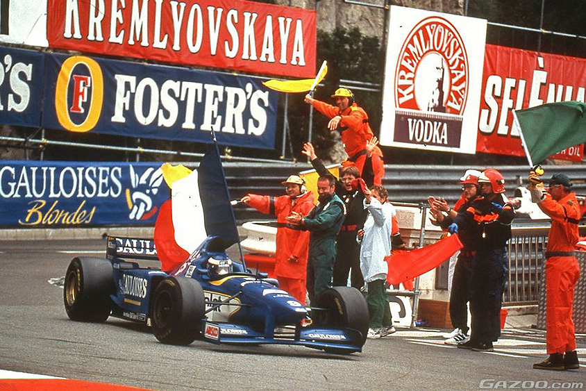 1996年のモナコGPでオリビエ・パニス駆るリジェ・無限ホンダにより無限が初優勝