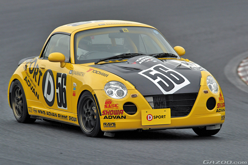 2004年のK-Car筑波2時間耐久レースにも参戦したD-SPORTコペン（L880K）