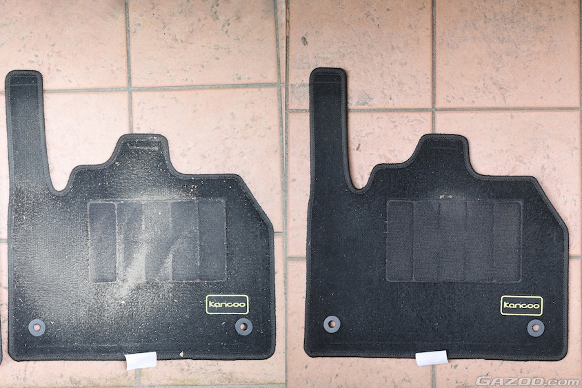 清掃前後比較運転席