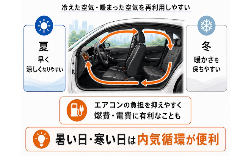 内気循環のメリット