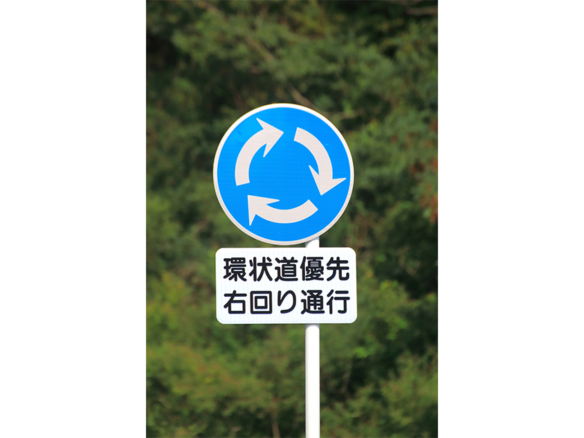 ラウンドアバウトの標識