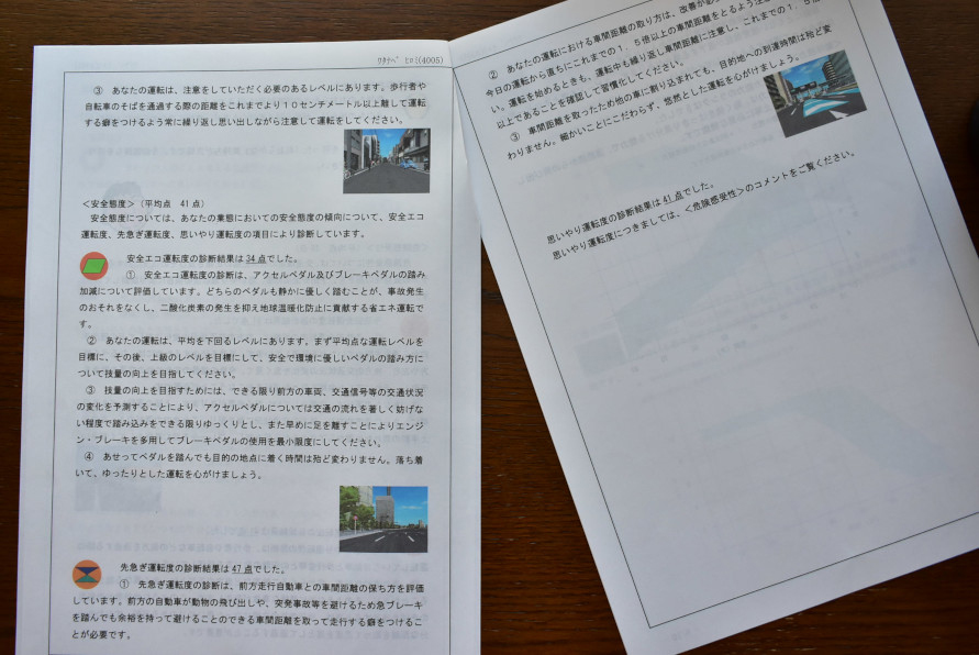 それぞれの項目別に詳しく記録される測定結果