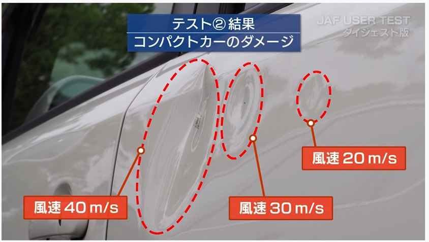 風が強くなるほど隣の車両に与えるダメージも大きくなる。 