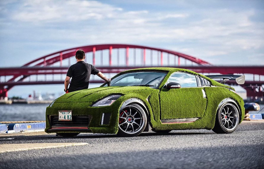 オファー 車 芝生 マット