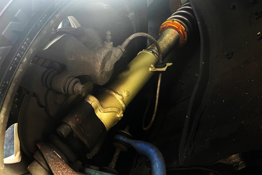 トヨタ・スプリンタートレノ（AE85改）のkms製サスペンション