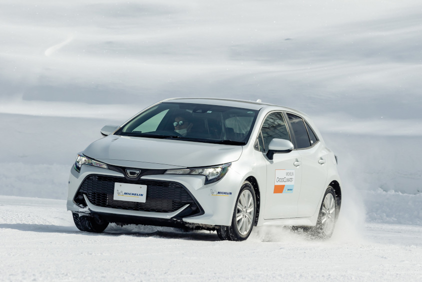 ミシュランタイヤ・クロスクライメート2のテストの様子