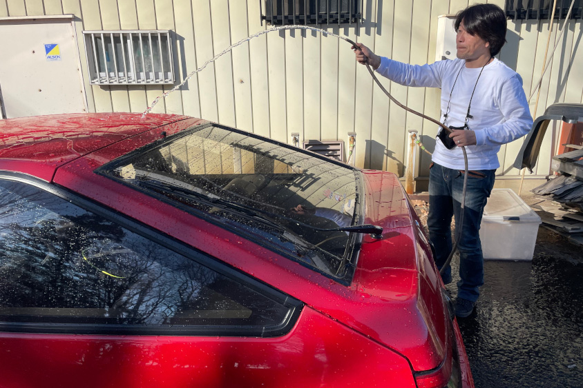 トヨタ・ハチロク（スプリンタートレノ（AE86））を洗車