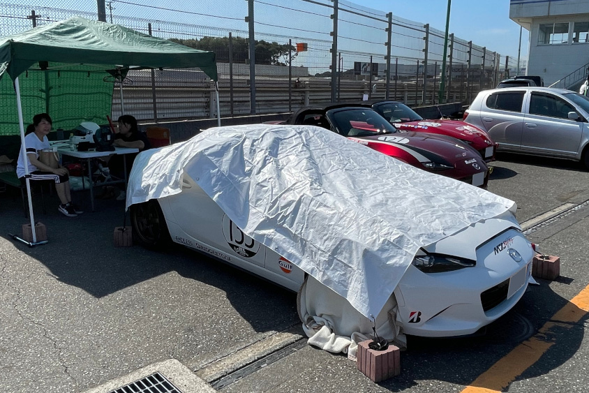 ロードスター・パーティレースに向けクルマとタイヤにカバー
