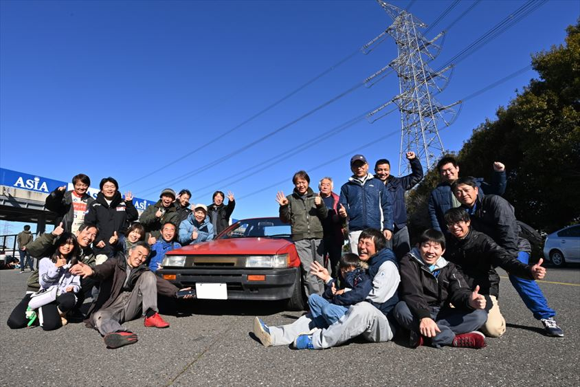 「ボロはち倶楽部 走行会」の記念撮影