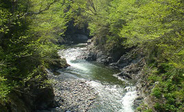 知る人ぞ知る景勝地！清流と渓谷美を一望の坂下仙境へドライブ　北海道大樹町