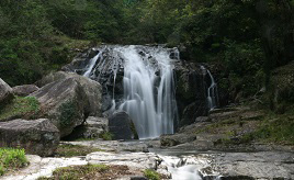 新緑×滝の清涼爽快シャワー！美しい渓谷の鳴滝森林公園　岡山県吉備中央町
