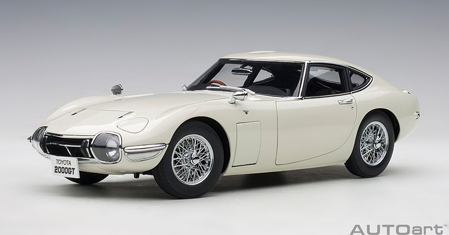 難あり　オートアート プレミアム トヨタ2000GT ワイヤースポークホイール 1/18スケール トヨタ 2000GT “ワイヤースポークホイール” （A100-44054