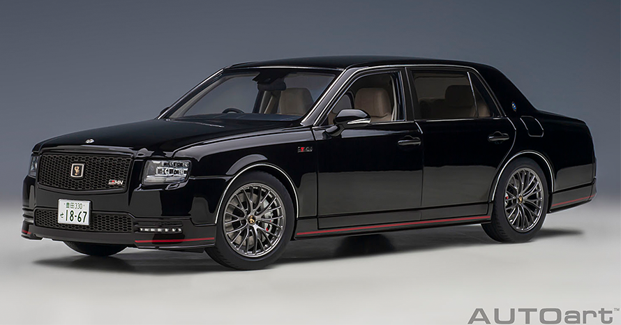 ミニカー】特別なワンオフモデルの黒いトヨタ センチュリー GRMN