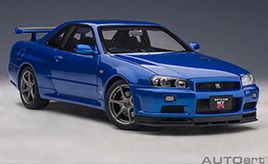 【ミニカー】今なお絶大な人気を誇るR34型『日産 スカイライン GT-R』