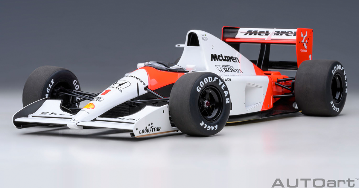 ミニカー】マクラーレン ホンダ MP4/6 セナのF1チャンピオンマシンを