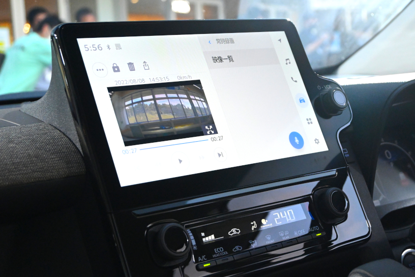 新型シエンタはドライブレコーダーで記録した映像をディスプレイオーディオの画面で再生可能