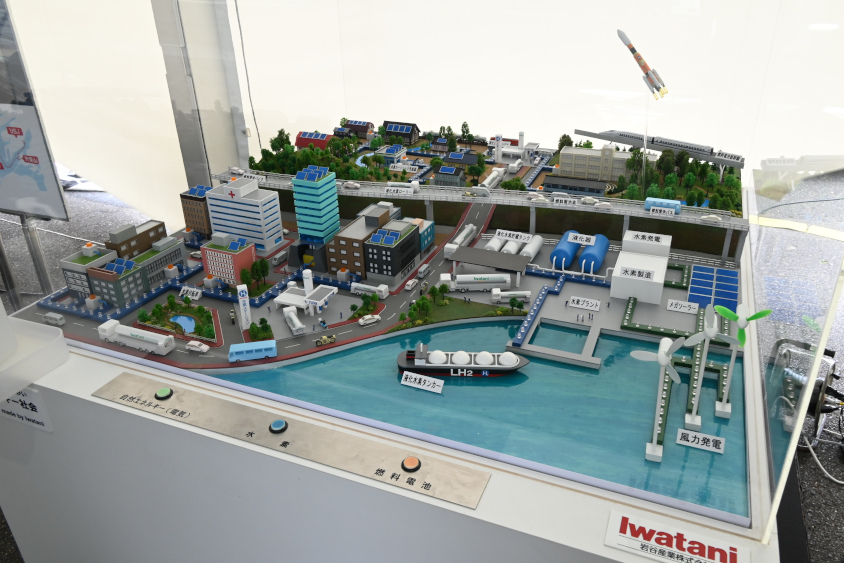 岩谷産業が制作した水素エネルギー社会のジオラマ