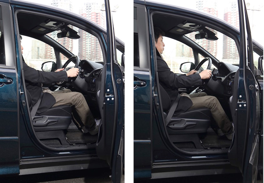 ドライビングポジションをトヨタ「ノア」で確認