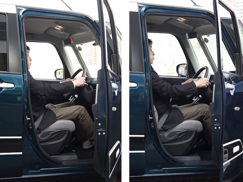 ドライビングポジションをダイハツ「タント」で確認