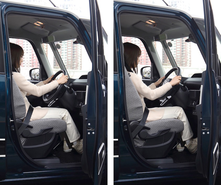 ドライビングポジションをダイハツ「タント」で確認