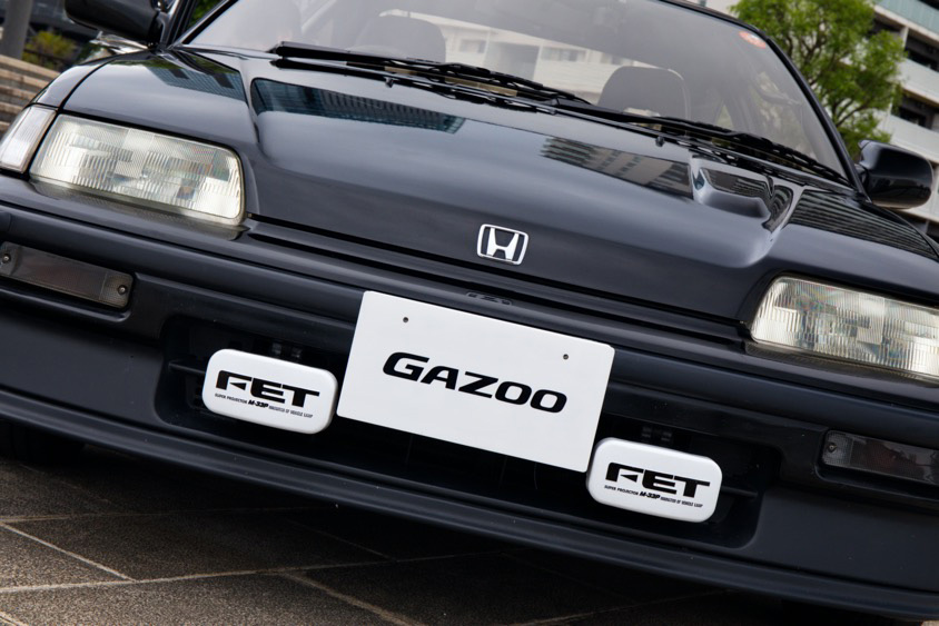 ホンダ・CR-XのフロントのエアロとFETのカバー付きフォグ