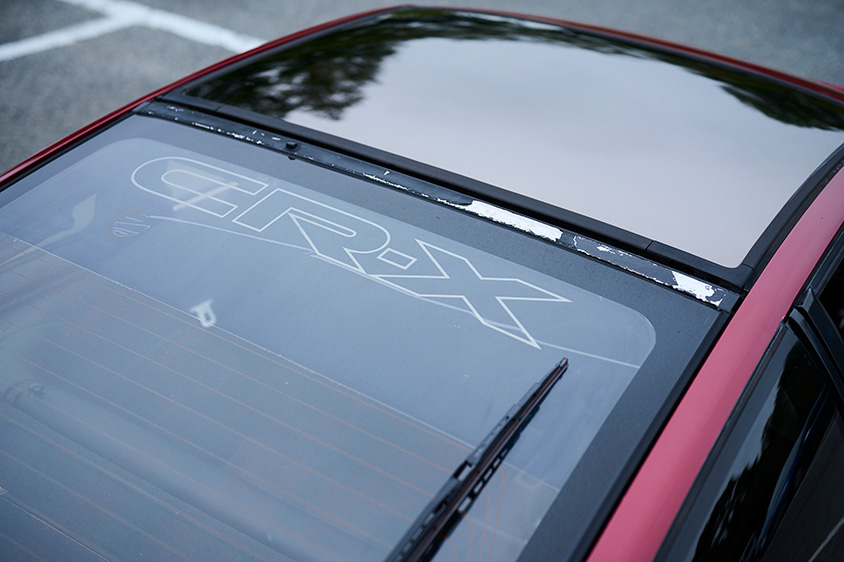 ホンダ・CR-X（サイバースポーツ）のリアウインドウ