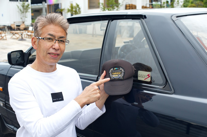 日産・スカイラインGTS-Rのオーナー江口さんの思い出のキャップ