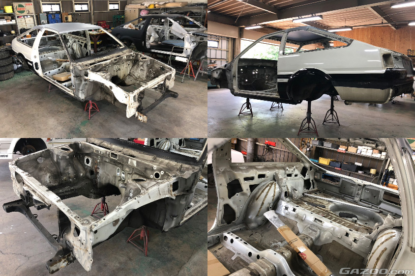 トヨタ・カローラレビン（AE86）のレストアの様子