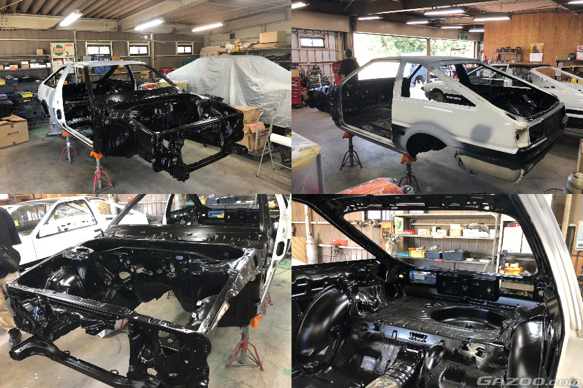 トヨタ・カローラレビン（AE86）のレストアの様子