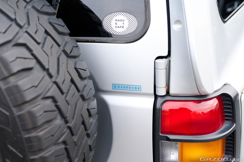 三菱自動車・パジェロエボリューションの「寒冷地特別仕様車」のシール