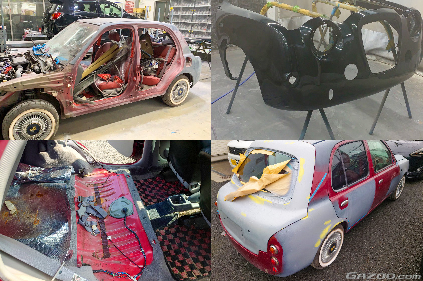 マルコ1000デラックスをレストアしている様子