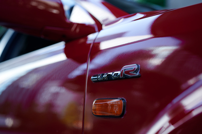 ホンダ・アコード ユーロRのサイドのEURO Rのロゴ