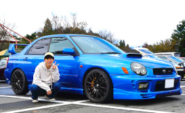 学生時代からのクルマ好き4人が同乗でイベント参加！ 走行会、普段使いにと駆け回る、22才のオーナーと丸目インプレッサ