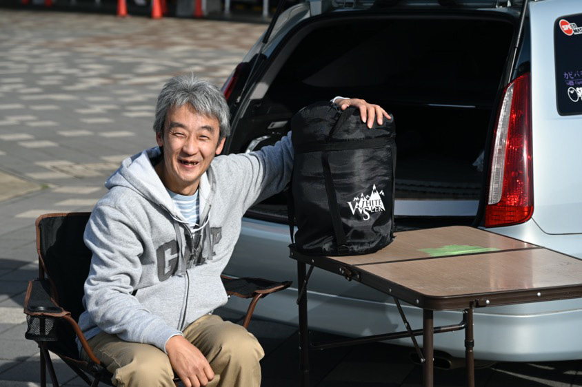 トヨタ・マークⅡブリットのラゲージにはキャンプ道具をいつも積んでいる