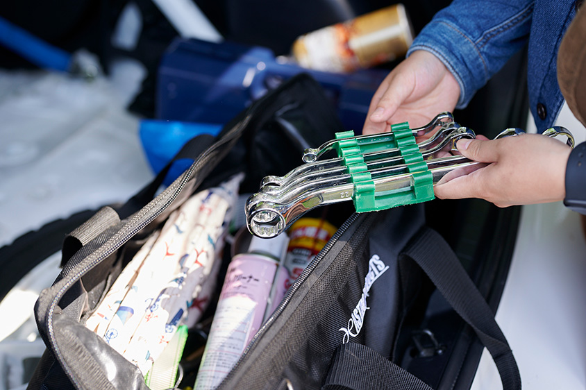 トヨタ・ヴィッツRSの工具は常に車載