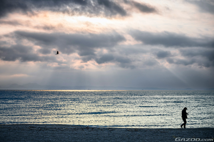 早朝の海の風景
