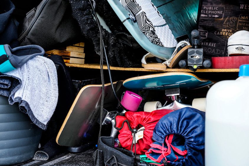 遊び道具満載のトヨタ・ヴェルファイア