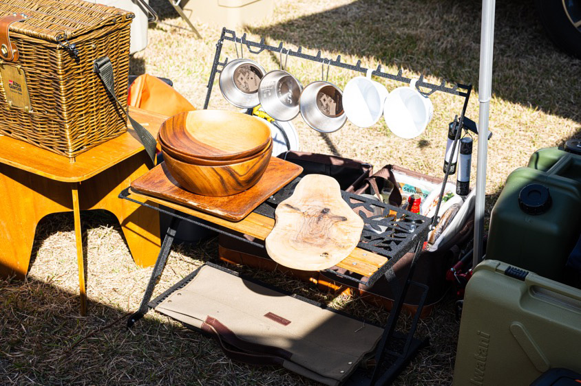 キャンプの食器類などの小物