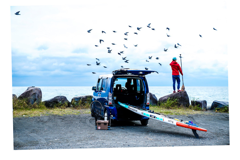 SUPフィッシングの道具とホンダ・N-BOX＋