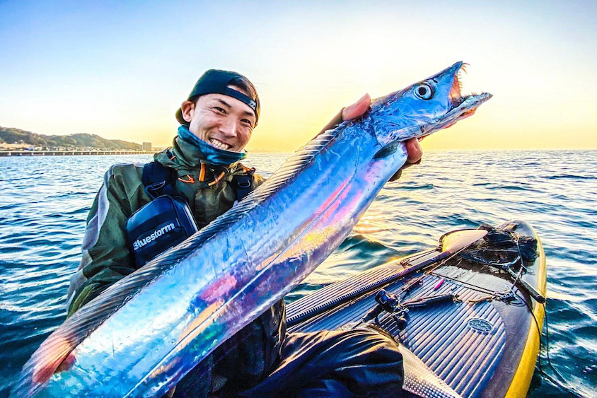 SUPフィッシングで釣った太刀魚
