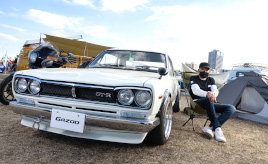 カー&アウトドアイベントの『カーショーキャンプエリア』でハコスカ(KGC10)を発見!　その参加理由は…?